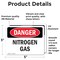 Signmission Nitrogen Gas Danger Sign, Vinyl Decal, 5in W x 3.5in L, 2PK OS-2PACK-DS-D-35-L-2457 - alternate 6